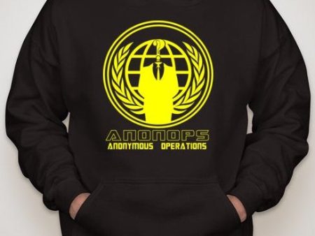 Anonymous Operations - AnonOps Yellow Art Hoodie Online Sale