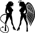 Angel Devil Women JDM Racing Variation | Die Cut Vinyl Sticker Decal Online Sale