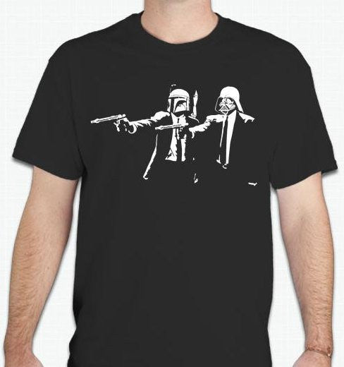 Darth Vader Boba Fett Pulp Fiction T-shirt | Blasted Rat For Sale