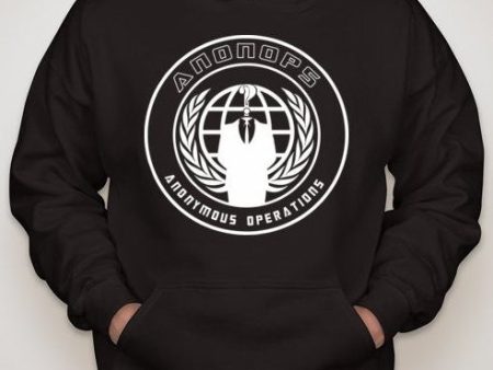 Anonymous Anonops Crest White Art Hoodie For Sale