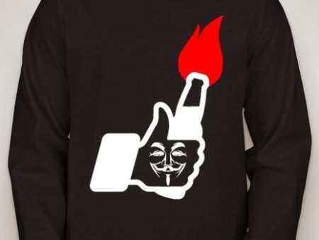 #ShutItDown Anonymous Molotov Facebook Like Long Sleeve T-shirt Cheap