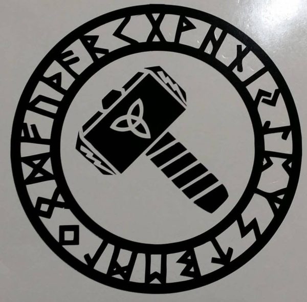 Viking Thors Hammer Triquetra Runes | Die Cut Vinyl Sticker Decal Sale