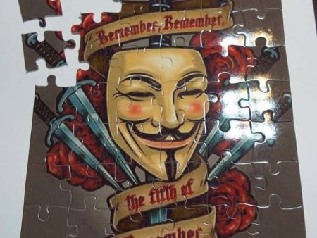 Anonymous Guy Fawkes Remember Remember Puzzle Discount