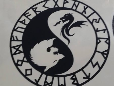 Viking Rune Dragon Wolf Amulet | Die Cut Vinyl Sticker Decal Online Hot Sale