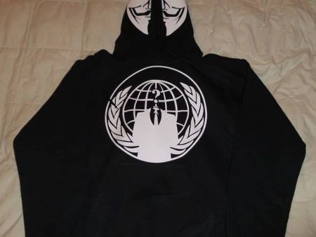 Anonymous Mask with Crest Hoodie Fashion