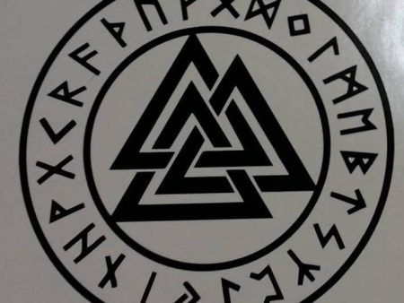 Viking Valknut Rune Odin Symbol Trinity | Die Cut Vinyl Sticker Decal For Sale