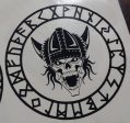 Viking Rune Warrior Skull Amulet | Die Cut Vinyl Sticker Decal Sale