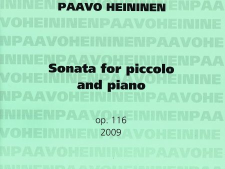 Sonata for piccolo and piano op. 116 (2009) Sale